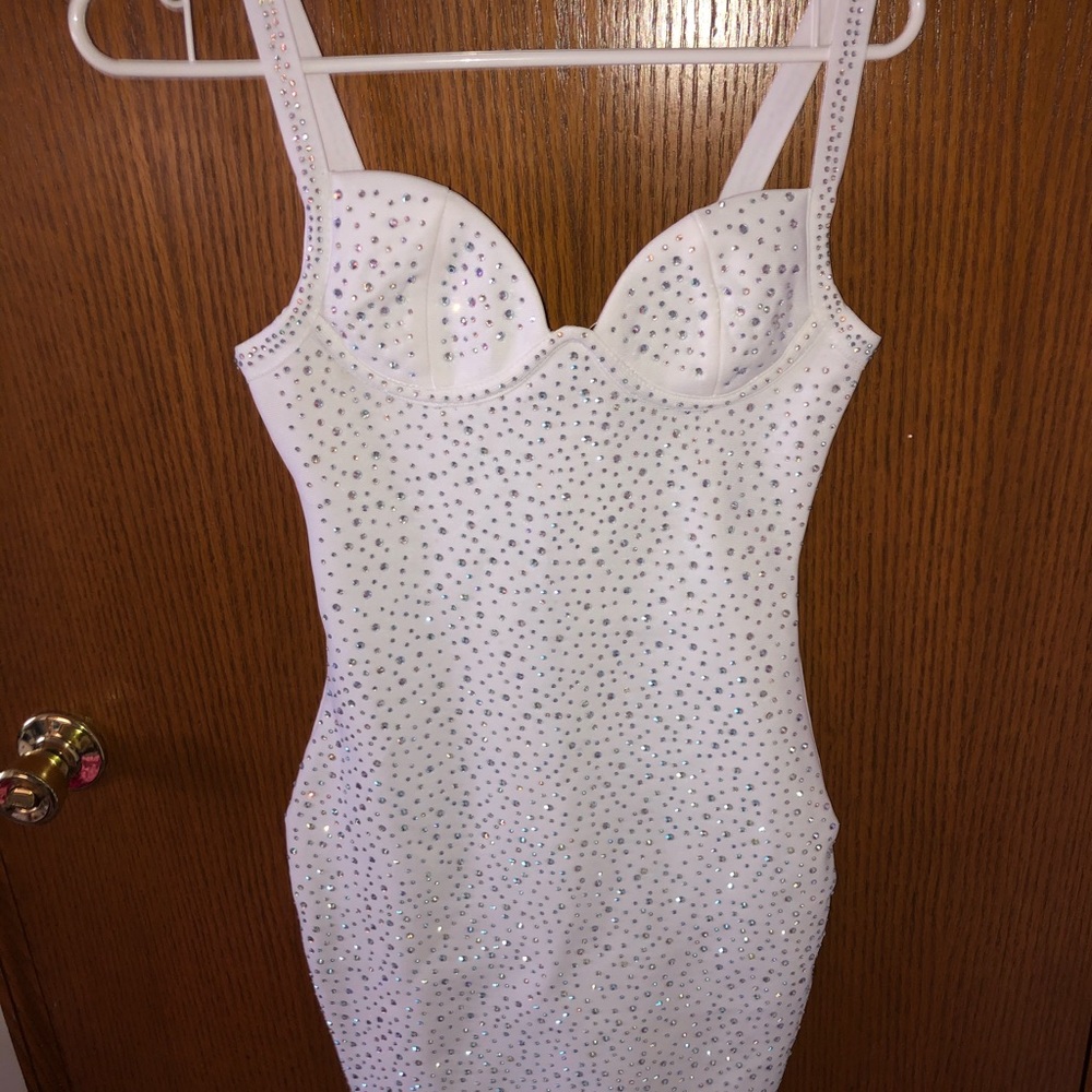 White Rhinestone Akira Dress BRAND NEW!!!